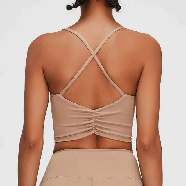 Alo Matching Sets Cropped Strappy Sports Bra and Side-Stripe Shorts Set product detail image 7