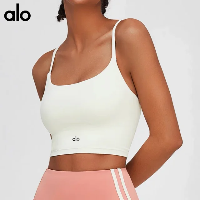 Alo Matching Sets Cropped Strappy Sports Bra and Side-Stripe Shorts Set product detail image 3
