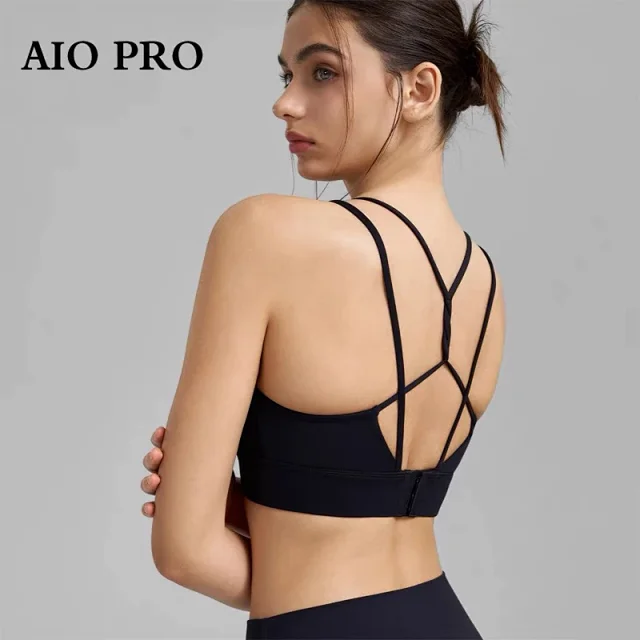 Alo Underwear Strappy Back Fixed-Cup Sports Bra product detail image 9