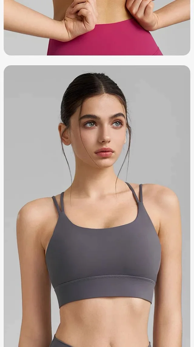 Alo Underwear Strappy Back Fixed-Cup Sports Bra product detail image 26