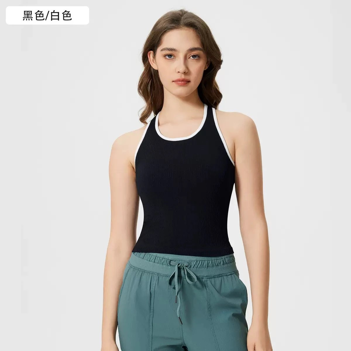 alo Vests Ribbed Contrast-Trim Tank Top image 10