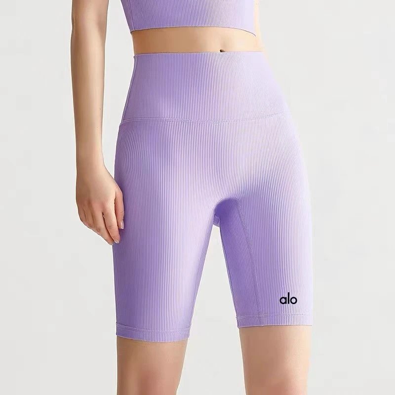 Alo Yoga Shorts High-Waisted Ribbed Biker image 5