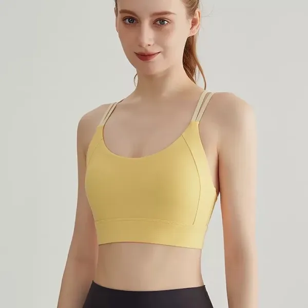 Design Sports Bra Yellow Activewear Top - 1