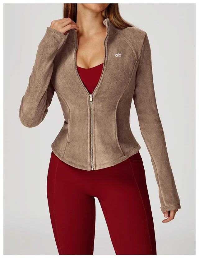 Alo Yoga Jackets Fitted Full-Zip Fleece Jacket product detail image 34