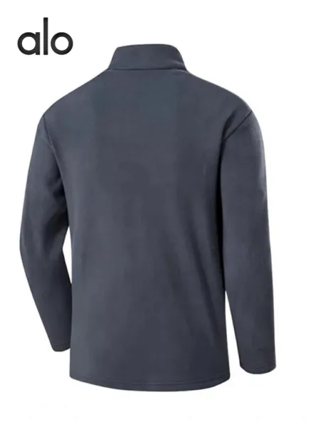 Alo Half-Zip Fleece Black Base-Layer Top - 4