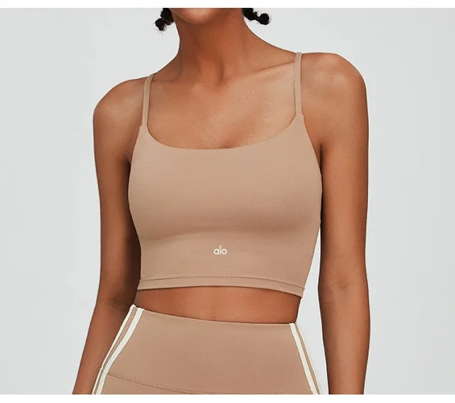 Alo Matching Sets Cropped Strappy Sports Bra and Side-Stripe Shorts Set product detail image 33