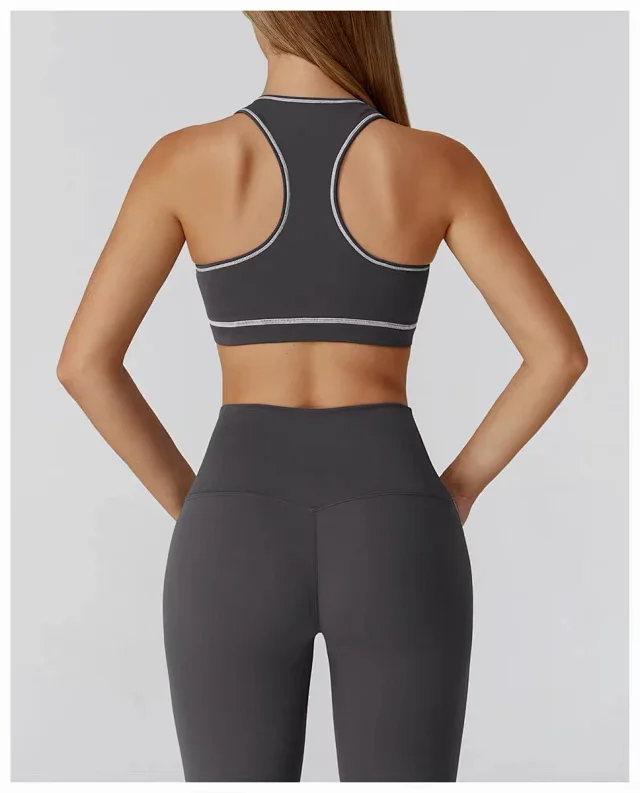 alo Underwear Racerback Contrast-Trim Sports Bra product detail image 29