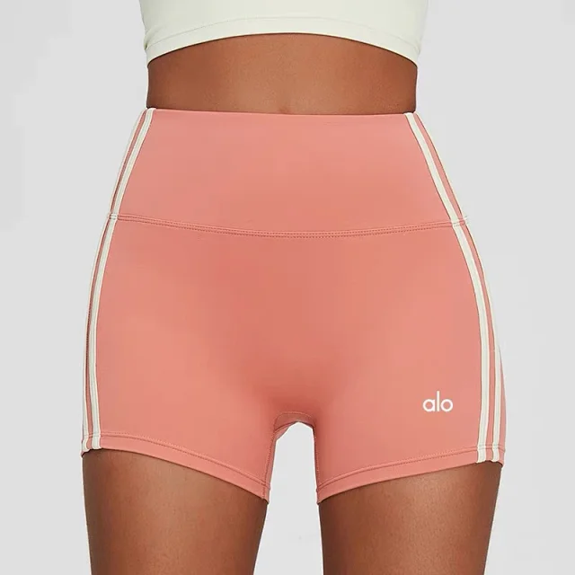 Alo Matching Sets Cropped Strappy Sports Bra and Side-Stripe Shorts Set product detail image 13