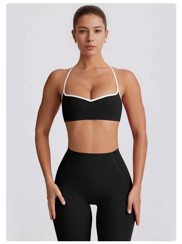 Alo Yoga Matching Sets Halter Sports Bra and High-Waisted Leggings or Shorts Set product detail image 45