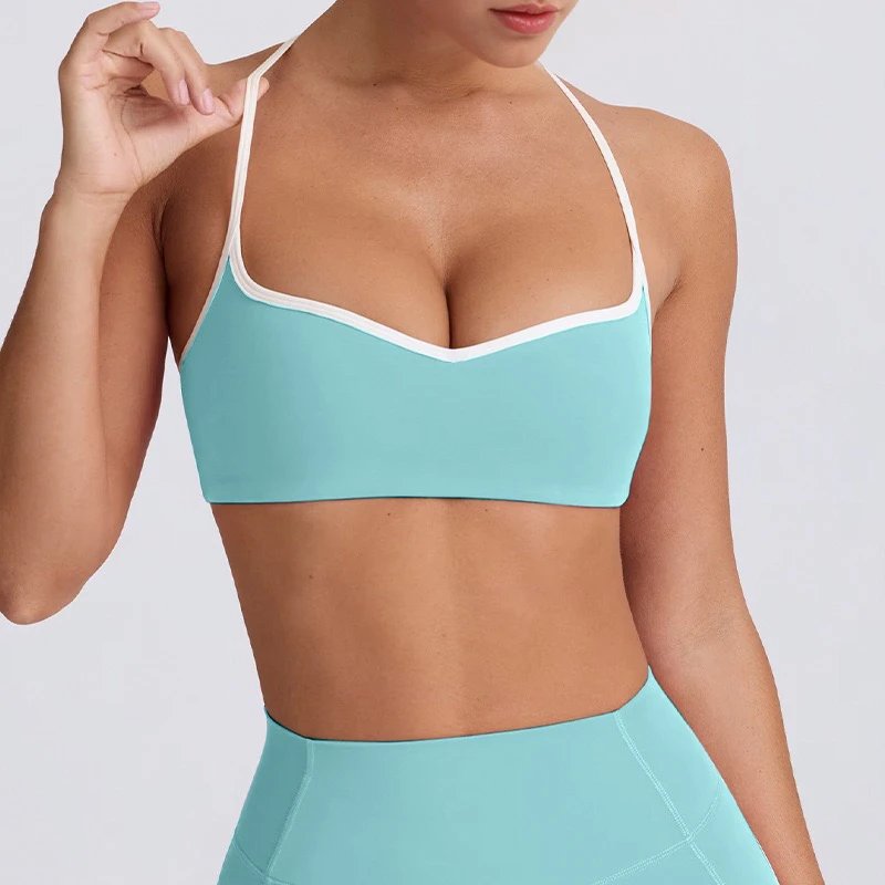 Design Racerback Sports Bra and High-Waisted Shorts Set in Mocha Activewear - 8