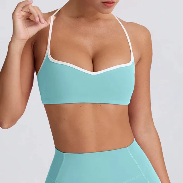 Alo Yoga Matching Sets Halter Sports Bra and High-Waisted Leggings or Shorts Set product detail image 7