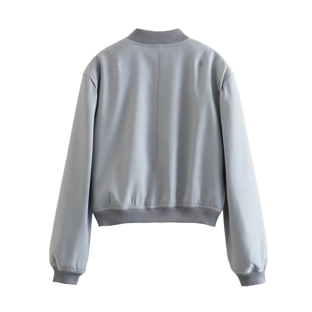 Alo Cropped Bomber Jacket Beige Outerwear - 28