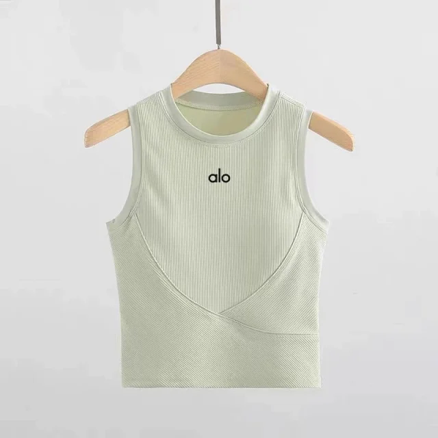 Alo Yoga Vests Ribbed sleeveless athletic vest with built-in padding product detail image 27