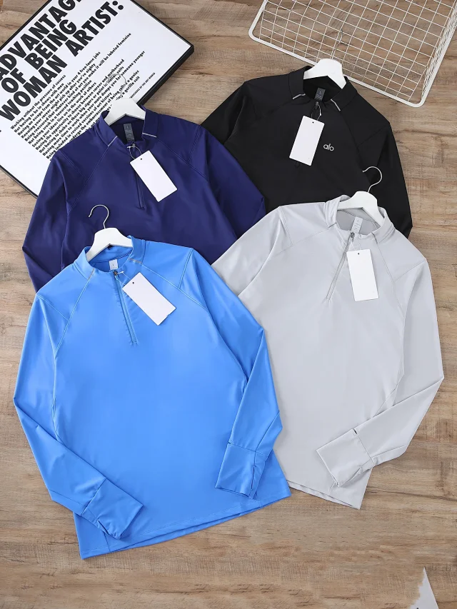 Alo Yoga T-Shirts Long-Sleeve Half-Zip Performance Top product detail image 2