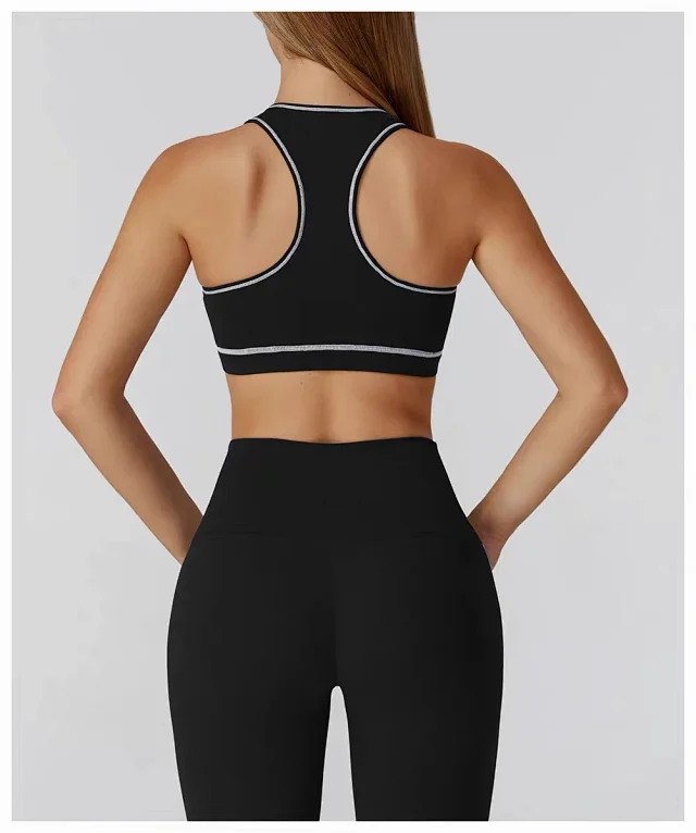 alo Underwear Racerback Contrast-Trim Sports Bra product detail image 38