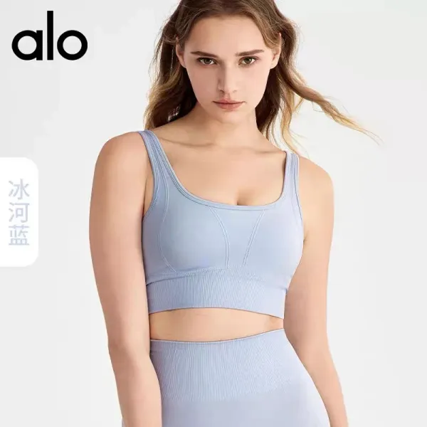 Alo Yoga High-Waisted Cutout Sports Bra Black Activewear - 8