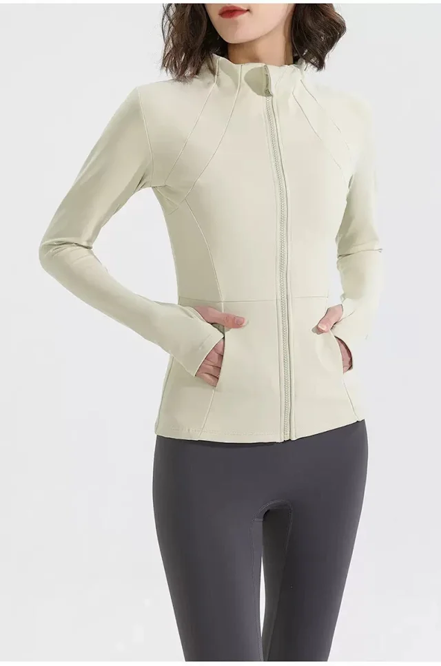 Alo Yoga Jackets Fleece-Lined High-Neck Zip-Up Jacket product detail image 13