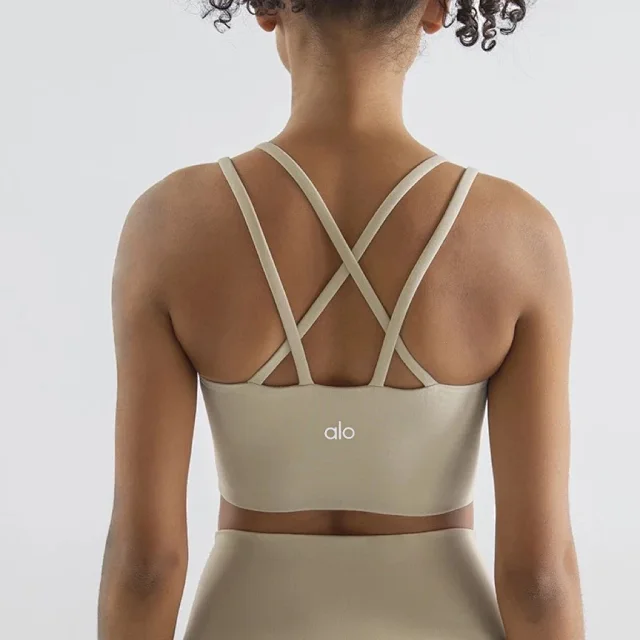 Alo Underwear Strappy crisscross-back sports bra product detail image 4