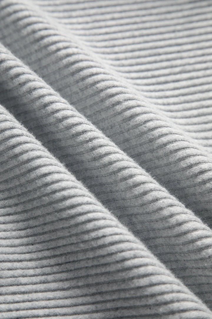 Alo Ribbed Cropped Hoodie and Sweatpants Set Gray - 19