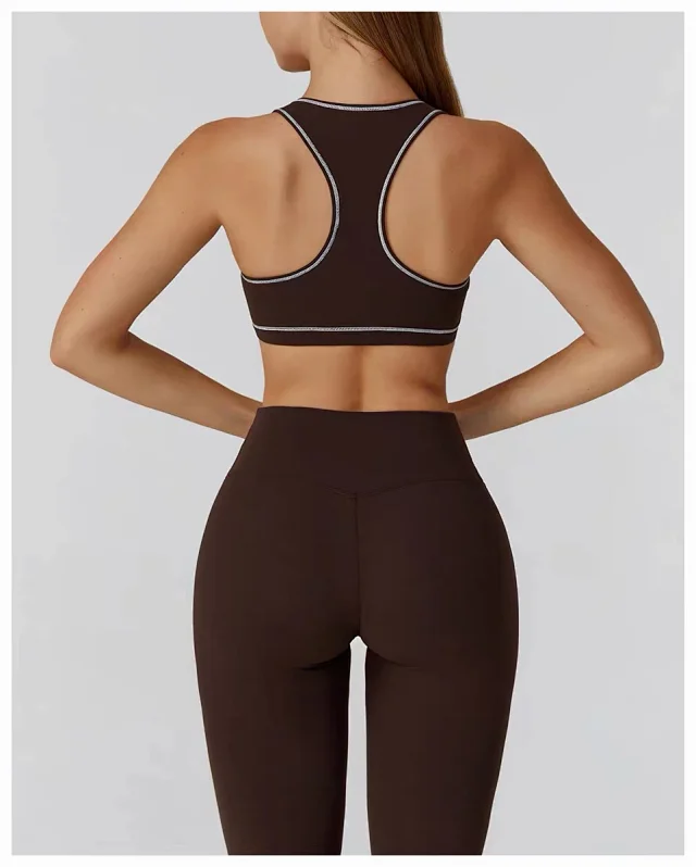 alo Underwear Racerback Contrast-Trim Sports Bra product detail image 27