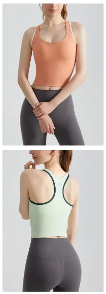 Design Cropped Sports Bra Black Activewear Top - 15