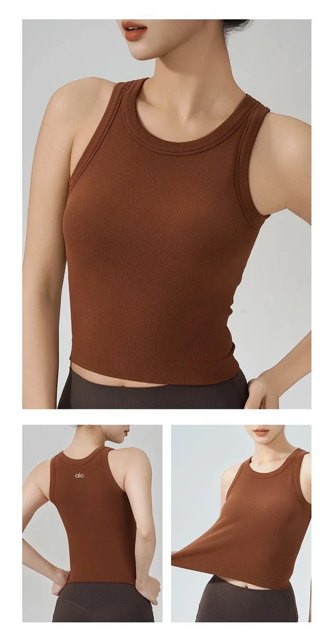 Alo Yoga Vests Ribbed Cropped Tank Top product detail image 24