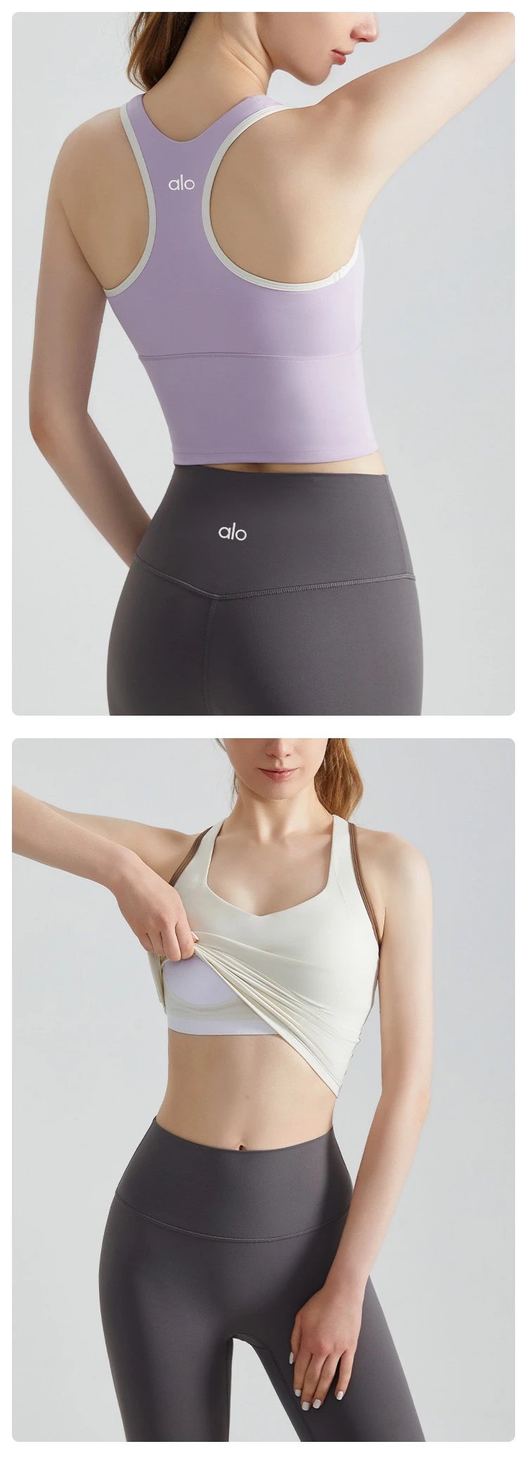 Design Cropped Sports Bra Black Activewear Top - 16