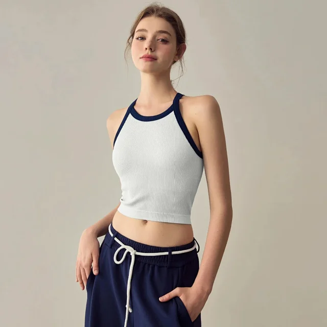 Alo Yoga Vests Ribbed Racerback Cropped Tank Top product detail image 6