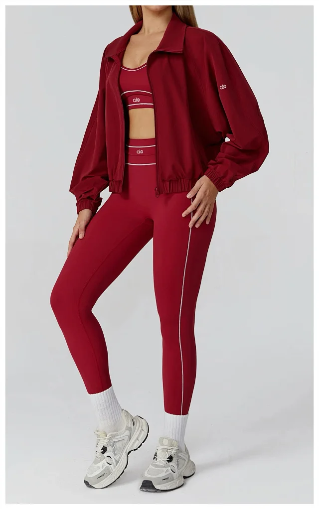 Alo Yoga Jackets Cropped Zip-Up Jacket with Stand Collar product detail image 43