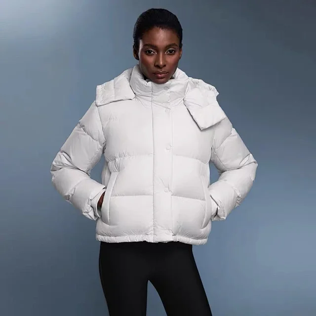 Alo Down Jackets Cropped hooded puffer jacket product detail image 6
