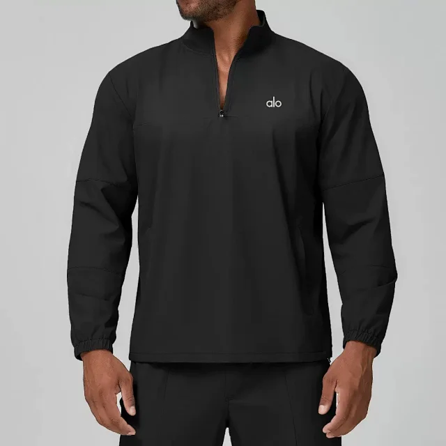 Alo Yoga Hoodies & Sweatshirts Quarter-Zip Stand-Collar Pullover product detail image 9