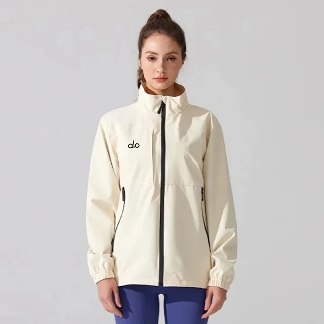 Alo Yoga Jackets Stand-collar zip windbreaker jacket product detail image 15