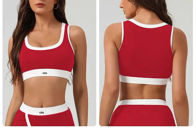Alo Yoga Underwear Contrast-Trim Sports Bra product detail image 19