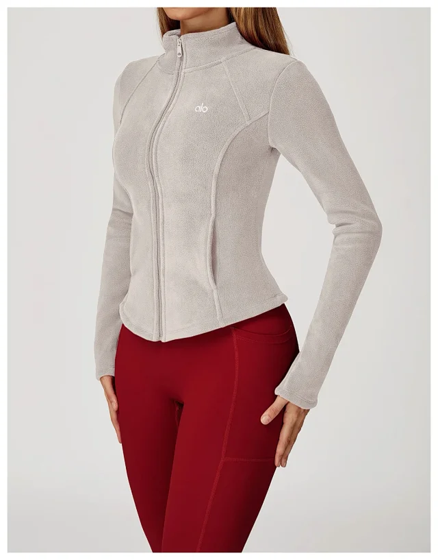 Alo Yoga Jackets Fitted Full-Zip Fleece Jacket product detail image 31