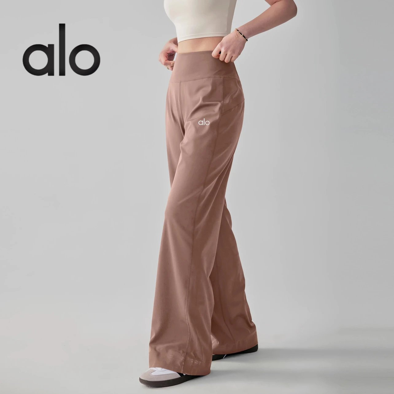 Alo Trousers High-Waisted Wide-Leg Pants image 4