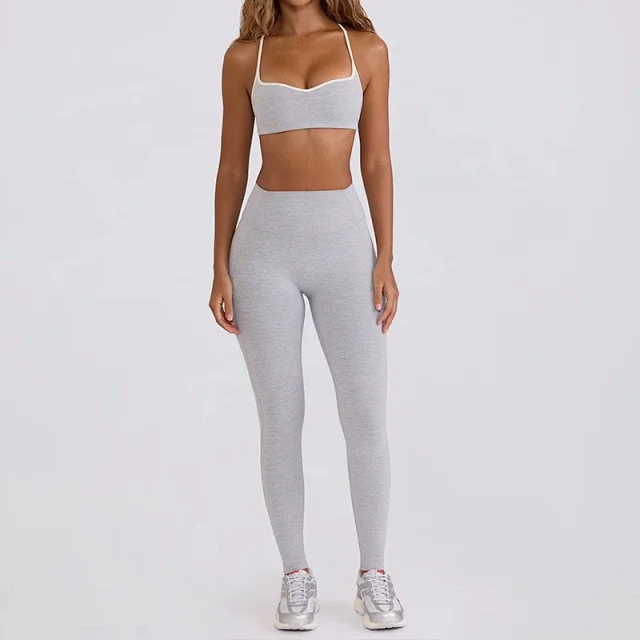 Alo Yoga Matching Sets Halter Sports Bra and High-Waisted Leggings or Shorts Set product detail image 18