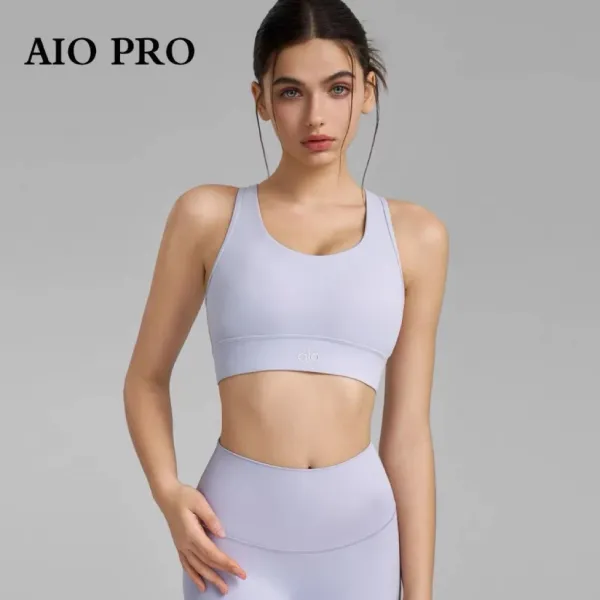 Design AIO PRO Seamless Sports Bra in Lilac Activewear Set Activewear - 4