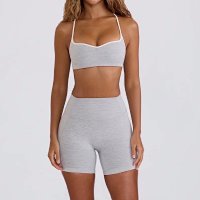 Heather gray – shorts bra