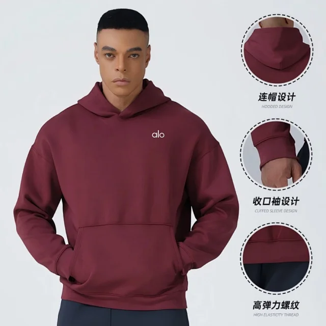 Alo Hoodies & Sweatshirts Pullover hoodie with kangaroo pocket product detail image 1