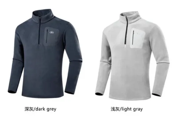 Alo Half-Zip Fleece Black Base-Layer Top - 12
