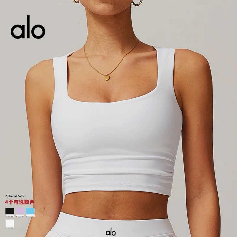 Design Square Neck Ruched Crop Top in Sky Blue Activewear - 3