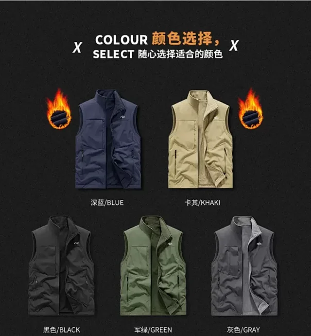 Alo Vests Fleece-Lined Zip Vest with Stand Collar product detail image 10