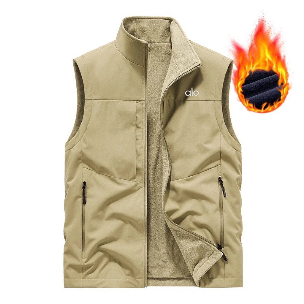 Alo Vests Fleece-Lined Zip Vest with Stand Collar image 5