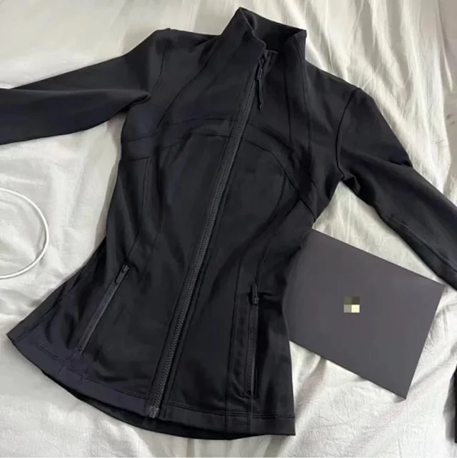 Unbranded Jackets Fitted stand-collar full-zip jacket with thumbholes and zip pockets product detail image 20