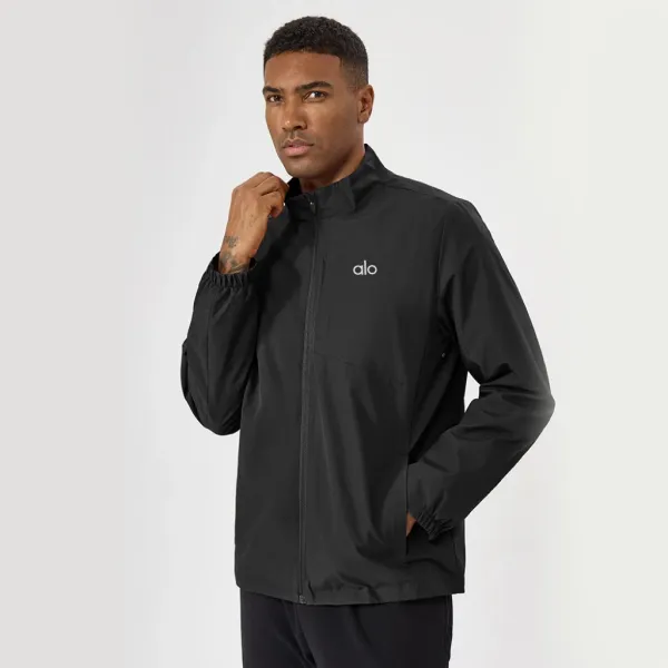 Alo Windbreaker Black Jacket Outerwear.windbreaker - 1