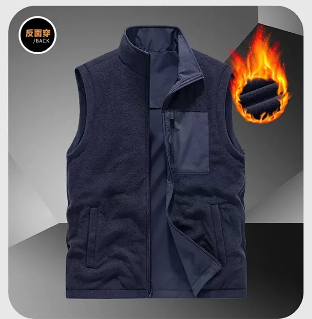 Alo Vests Fleece-Lined Zip Vest with Stand Collar product detail image 2
