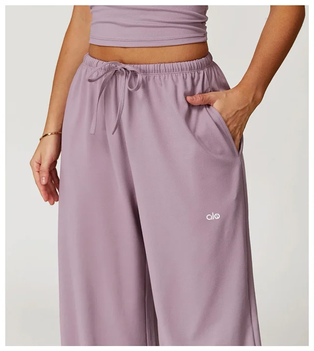 alo Trousers Wide-Leg Drawstring product detail image 48
