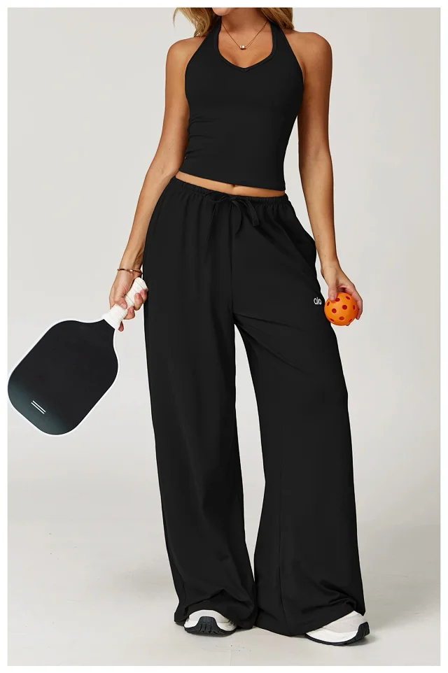 alo Trousers Wide-Leg Drawstring product detail image 58