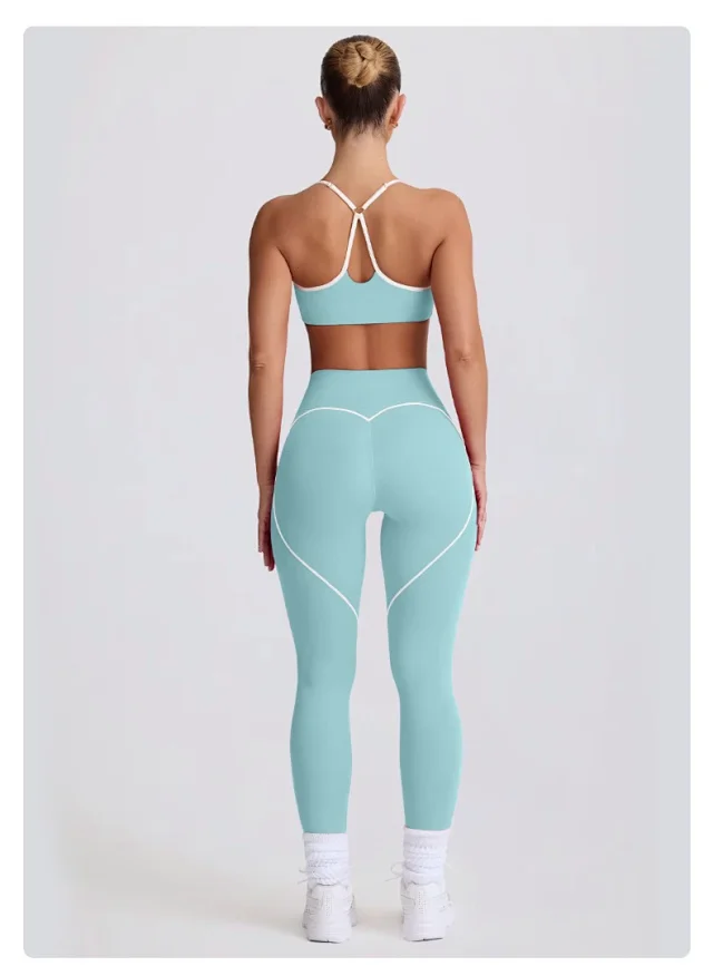 Alo Yoga Matching Sets Halter Sports Bra and High-Waisted Leggings or Shorts Set product detail image 38