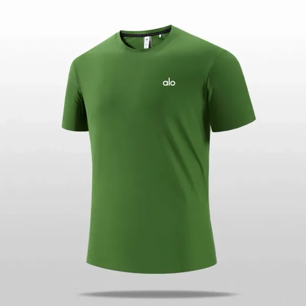 Alo Yoga Essential Performance T-Shirt Forest Green - 9